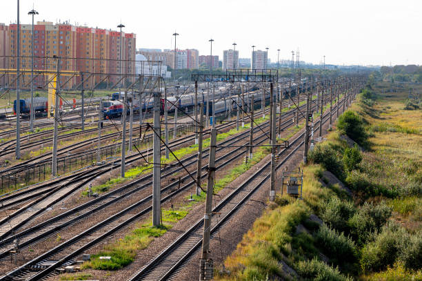 istock A dead end railway with standing passenger trains on the tracks 2181785339
