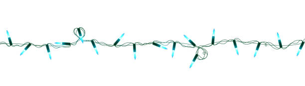 istock Christmas decorative light garlands. New Year's decor. Realistic Xmas holiday decoration. vector illustration 2181790134