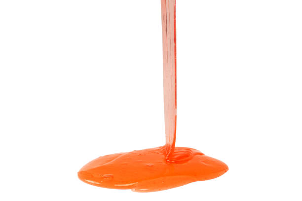 istock Red slime toy isolated on a white background. 2181791841