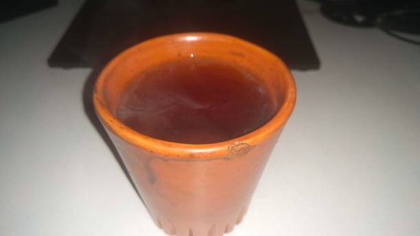 istock Clay pot red tea. Traditional tea serving. Eco friendly tea pot. Plastic alternative tea pot. 2181792595