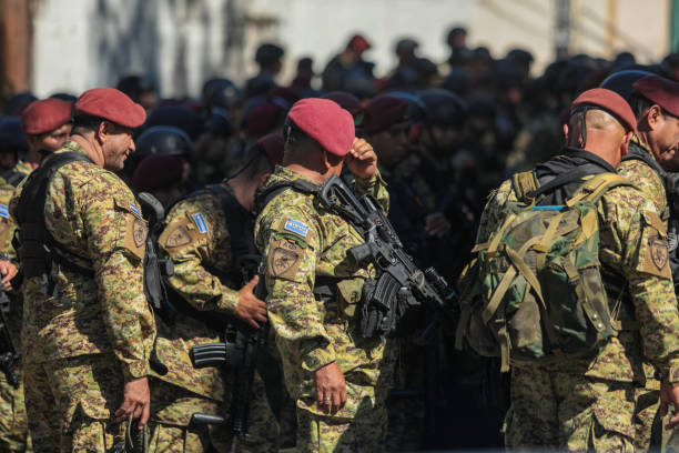 Damascus, Syria. December 8th 2025.The Syrian transitional government army stages a military parade at Umayyad Square as part of the Liberation Day anniversary, Damascus, Syria.