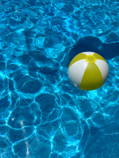 istock Beach ball in the pool 2181800220