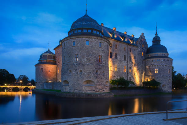 Stockholm, Sweden July 6, 2023 The Skanelaholm Castle, Skanelaholms Slott, near Sigtuna built by Andreas Gyldenklou in 1641.