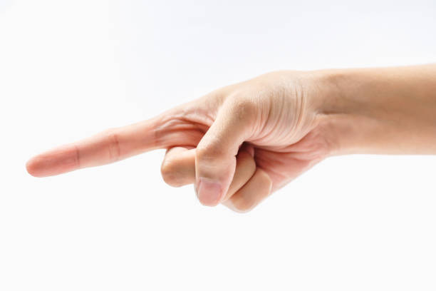 Man's hand with the index finger