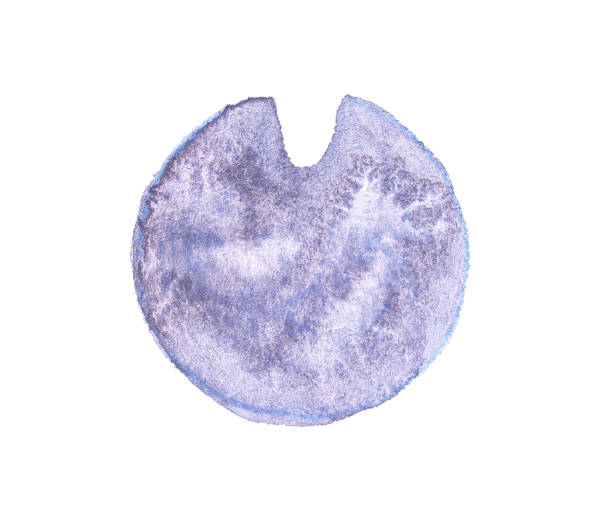 istock Abstract textured circle in soft purple hues with raw edges and distinctive 2181814787