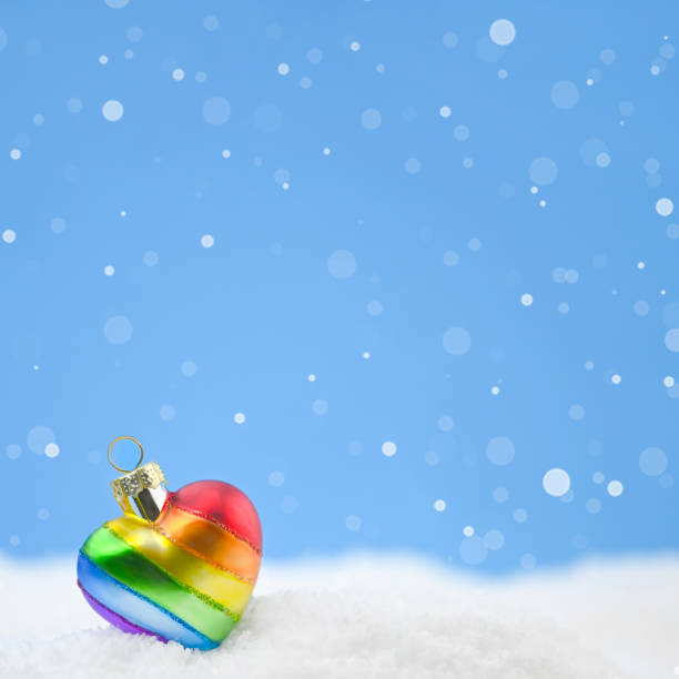 Rainbow heart ornament - Christmas decoration
