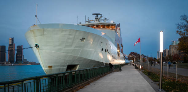 Royal Canadian Navy Ship Moored at Windsor, Ontario