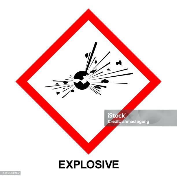 Ghs01 Hazard Pictogram Explosive Hazard Warning Sign Explosive Isolated ...