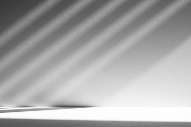 istock Wall interior background, studio and backdrops show products.with shadow from window color white . background for text insertion and presentation product 2181846415