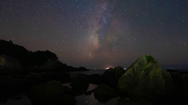 istock The rocky coast and the Milky Way 2181849790