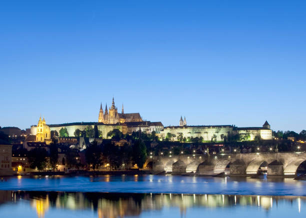 istock Prague Charles bridge  Vltava river  Prague castle 2181855614