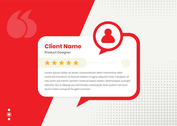 illustrations, cliparts, dessins animés et icônes de commentaires des clients professionnels modernes et avis des clients conception de modèles de médias sociaux et d’interface utilisateur web - classification