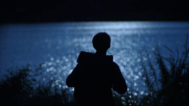 istock Man enjoy moment while traveling at night. 2181861964