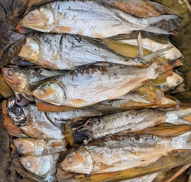 istock Stack of presto milkfish sold in supermarkets or traditional markets. Soft bone presto milkfish. Cooked by frying before serving as a side dish. 2181865596