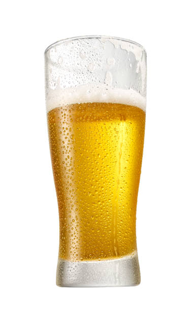 istock Half full beer with lacing on top isolated 2181873093