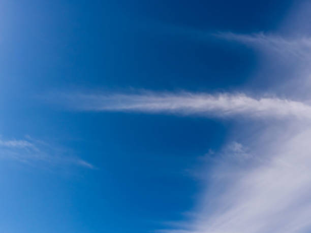 istock Autumn clouds with trailing tails in the blue sky 07. 2181873496