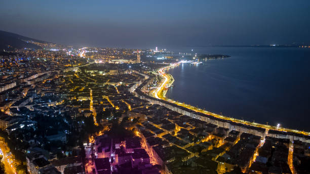 istock Tire izmir aerial view at dusk 2181877300