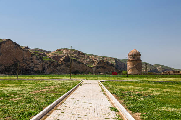 Zeynel Bey Mausoleum before moving, built in Hasankeyf before submerged, Turkey