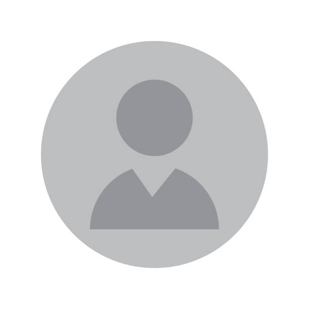 stockillustraties, clipart, cartoons en iconen met gray user icon inside circular frame. simple head and shoulders silhouette. represents a generic user profile. - portret