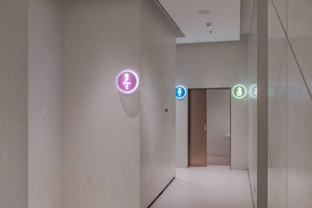 Tokyo, Japan - April 29 2018: Japanese restrooms in a subway station