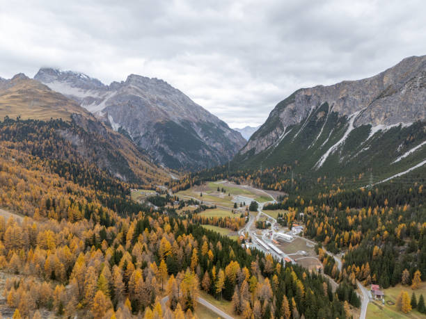istock Scenic Mountain Valley in Autumn with Dense Forest 2181883819