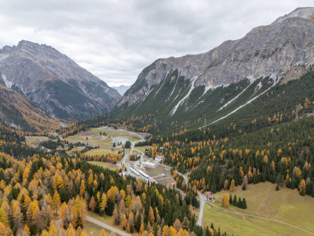 istock Scenic Mountain Valley in Autumn with Dense Forest 2181883824
