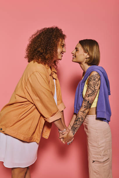 istock Celebrating love and diversity between a joyful couple in a studio setting 2181888383