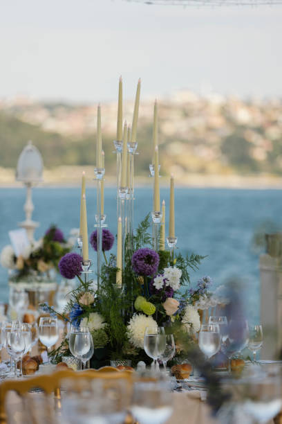 istock Beautiful Floral and Candle Decor by the Bosphorus Waterfront 2181888460
