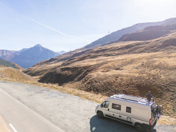 istock Camper Van on a Serene Mountain Roadside Stop 2181888462