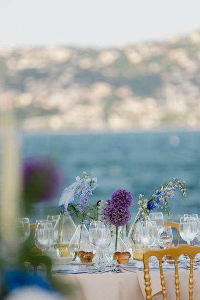 istock Beautiful Floral and Candle Decor by the Bosphorus Waterfront 2181888512