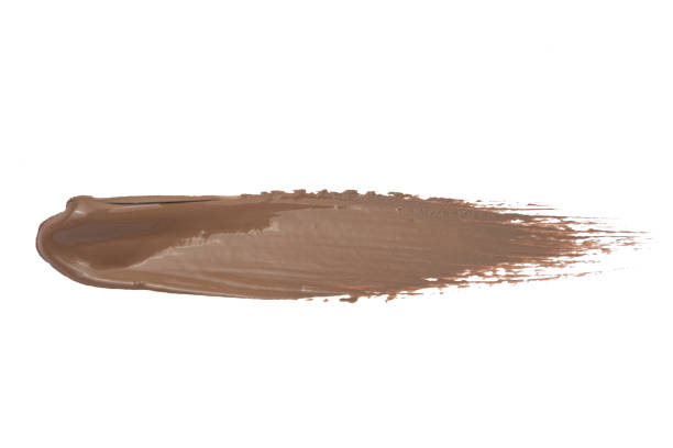 istock Shiny brown brush strokes isolated on white background. 2181889839