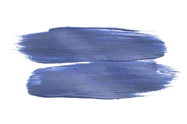 istock Shiny blue brush strokes isolated on white background. 2181890662