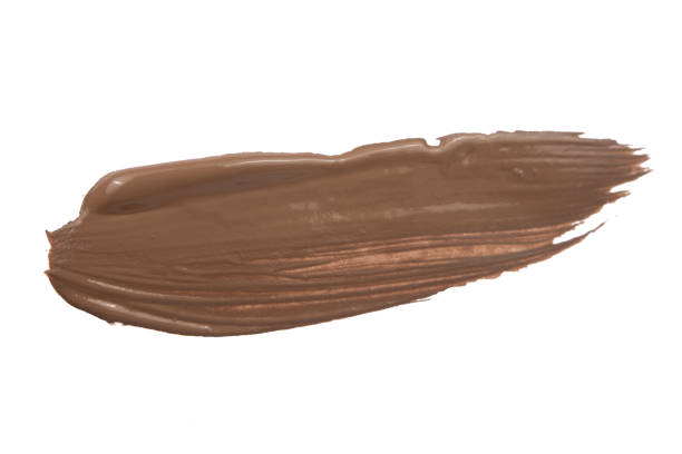 istock Shiny brown brush strokes isolated on white background. 2181890685