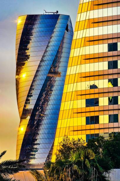 istock Modern skyscrapers reflecting sunset in Riyadh. 2181910765