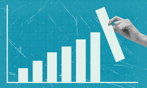 istock Modern art collage art with hand art and profit graph. 2181912391