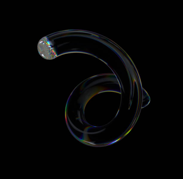 istock Transparent glossy spiral with dispersion effect. 2181919750