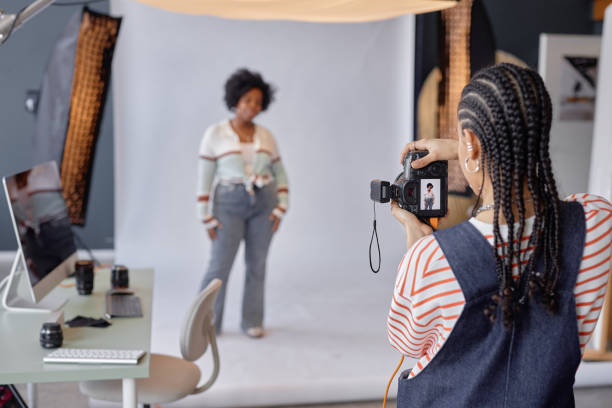 istock Woman Taking Photos in Studio 2181930974