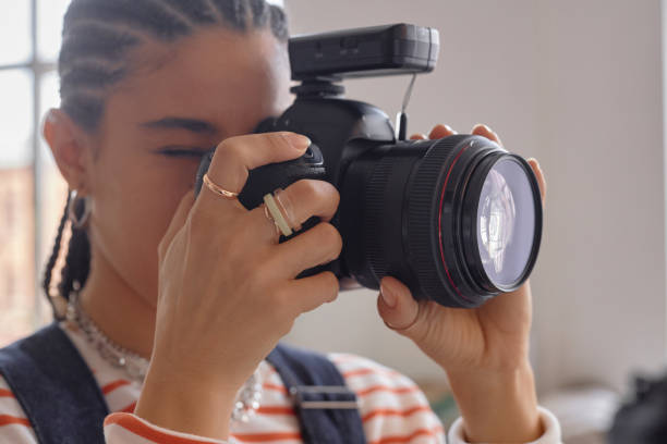 istock Girl Taking Photos in Studio 2181930990