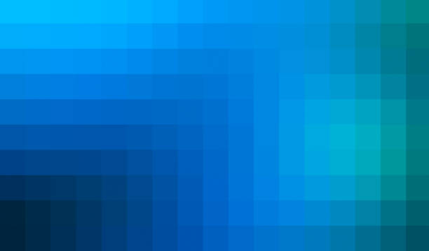 Gradient blue green pixelate shades grid pixels square frosted glass mosaic abstract geometric background