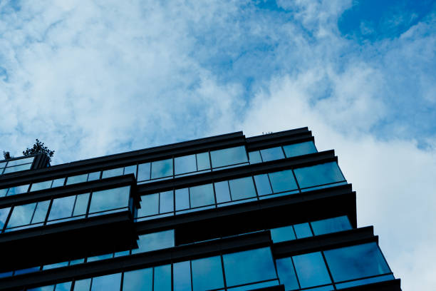 Low angle view of a modern building against the sky