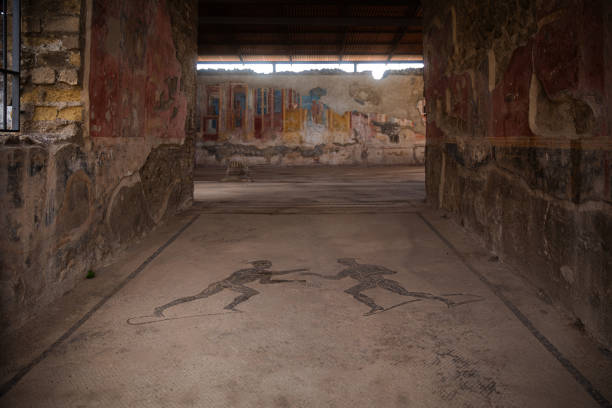 Pompeii, archeological site near Naples, Palestra dei Luvenes, Luvenes Gymnasium, Italy