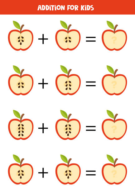 Red Math Adition 50+ Red Apple And Algebra Equation Stock Photos, Pictures & Royalty ...