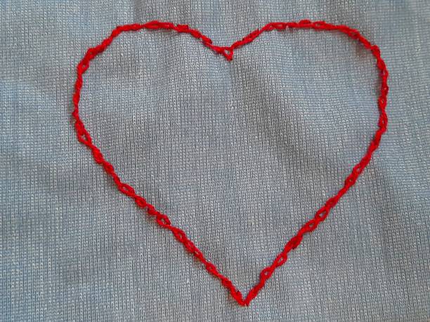 istock Heart shape with red embroidery 2181940500