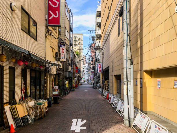 istock Quiet Side Street in Urban Japan 2181944895