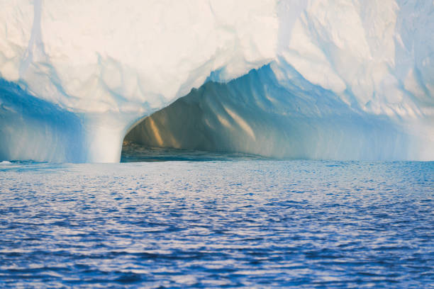 Iceberg pattern, Jorge Montt Tidewater Glacier, Caleta Tortel, Aysen Region, Patagonia, Chile