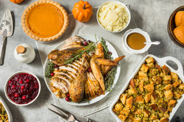 istock Holiday Thanksgiving Turkey Dinner Platter 2181951109