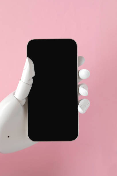 istock Robotic Hand Holding Smart Phone 2181953027