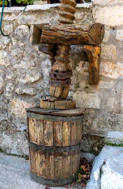 istock Vintage wooden press. 2181957126