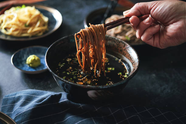 istock Soba Noodles with Sesame, Coriander and Soy Sauce 2181961429