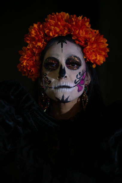 istock Close-Up of Catrina with Stunning Makeup 2181963949